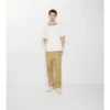 Pantalones de algodón con estampado de cuadros texturizados