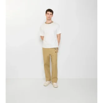 Pantalones de algodón con estampado de cuadros texturizados