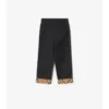 Pantalones de algodón con vuelta y estampado de cuadros Pantalones de algodón con vuelta y estampado de cuadros