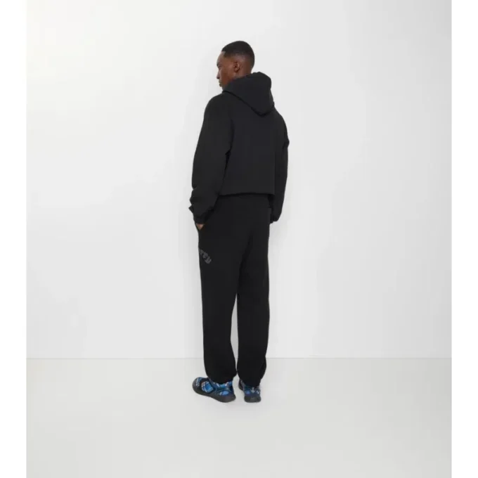 Pantalones de chándal de algodón con logotipo gótico Pantalones de chándal de algodón con logotipo gótico