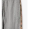 Pantalones de chándal de algodón con ribetes a cuadros