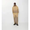 Pantalones de jogging de algodón con estampado de cuadros degradado