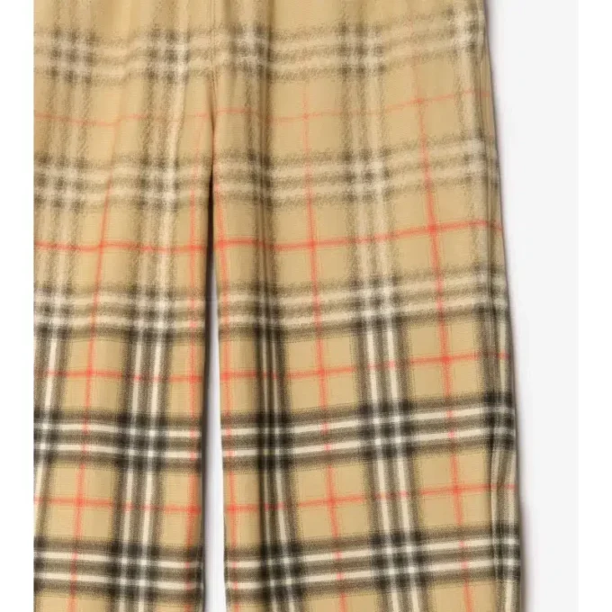Pantalones de jogging de algodón con estampado de cuadros degradado