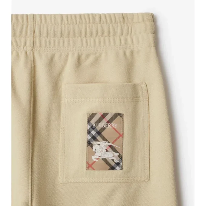Pantalones de jogging de algodón con etiqueta