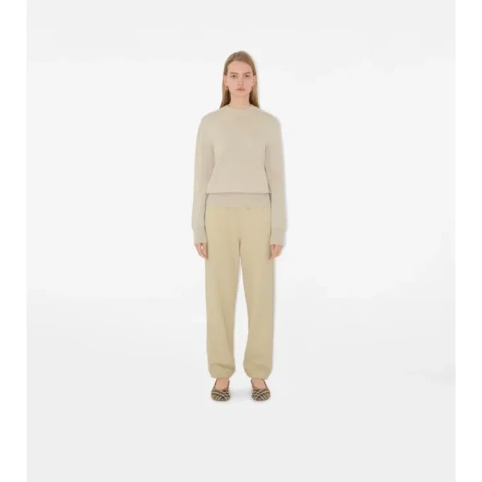 Pantalones de jogging de algodón con etiqueta