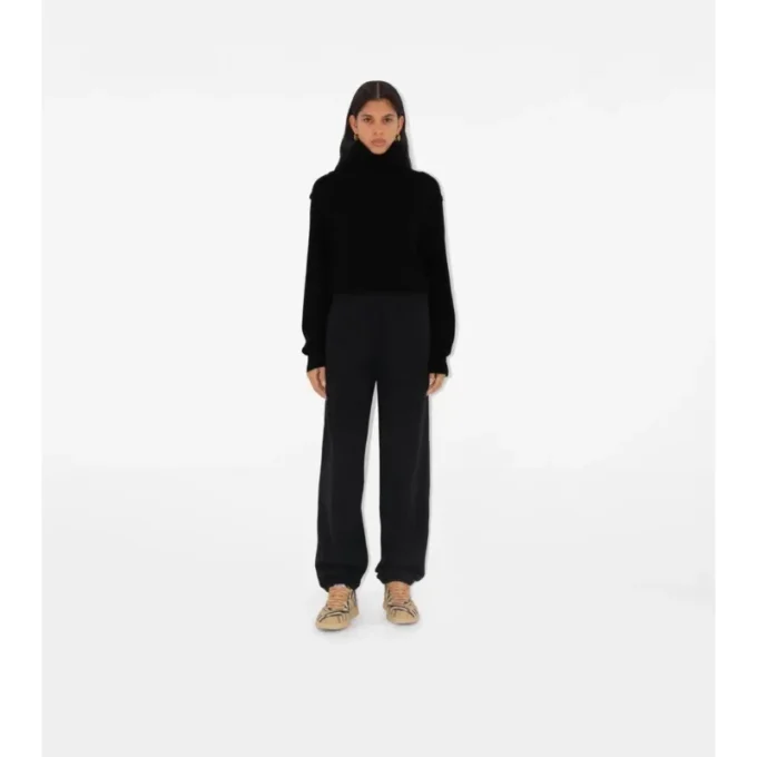 Pantalones de jogging de algodón con etiqueta
