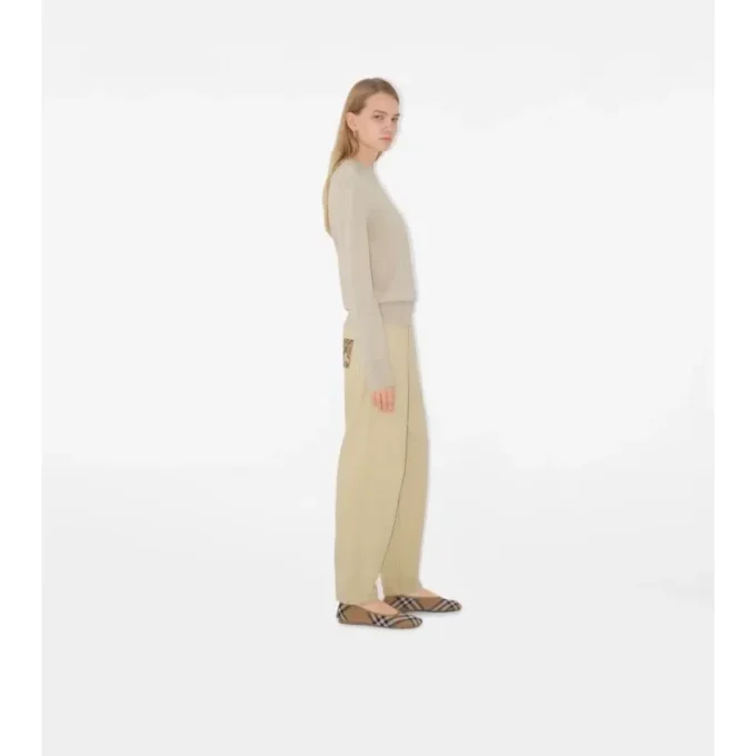 Pantalones de jogging de algodón con etiqueta