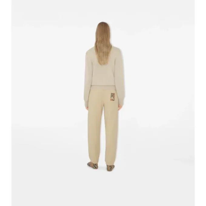 Pantalones de jogging de algodón con etiqueta