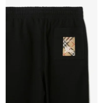Pantalones de jogging de algodón con etiqueta de cuadros