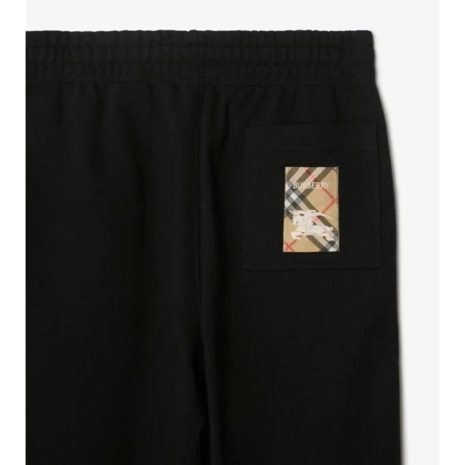 Pantalones de jogging de algodón con etiqueta de cuadros