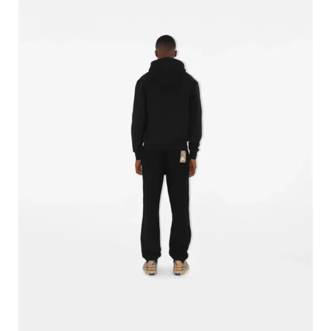 Pantalones de jogging de algodón con etiqueta de cuadros