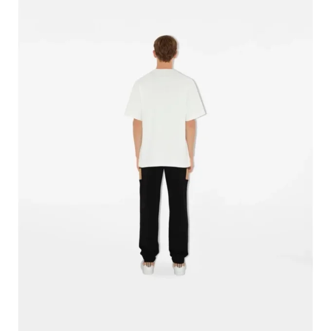 Pantalones de jogging de algodón con paneles de cuadros