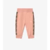 Pantalones de jogging de algodón con ribetes a cuadros Pantalones de jogging de algodón con ribetes a cuadros