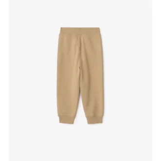Pantalones de jogging de algodón con ribetes a cuadros Pantalones de jogging de algodón con ribetes a cuadros