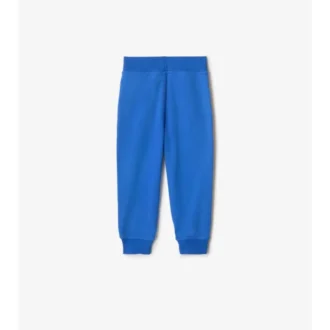 Pantalones de jogging de algodón con ribetes a cuadros Pantalones de jogging de algodón con ribetes a cuadros