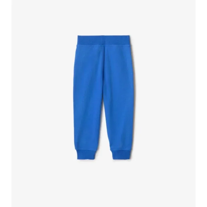 Pantalones de jogging de algodón con ribetes a cuadros Pantalones de jogging de algodón con ribetes a cuadros