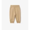 Pantalones de jogging de algodón con ribetes a cuadros