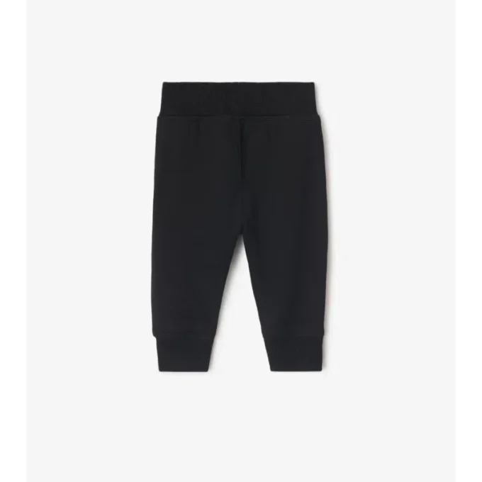 Pantalones de jogging de algodón con ribetes a cuadros