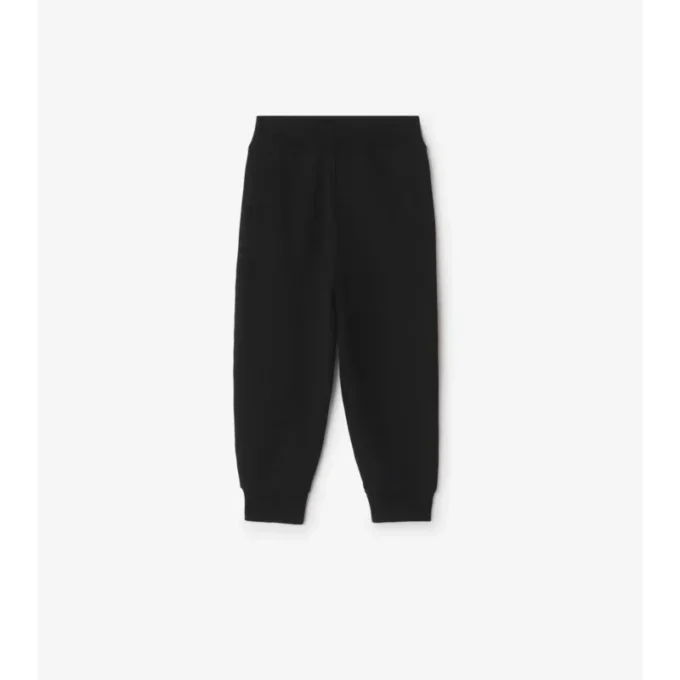 Pantalones de jogging de algodón con ribetes a cuadros
