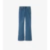 Pantalones de mezclilla de talle alto y corte acampanado Pantalones de mezclilla de talle alto y corte acampanado