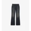 Pantalones de mezclilla de talle alto y corte acampanado Pantalones de mezclilla de talle alto y corte acampanado