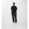 Pantalones de mezclilla rectos con vuelta