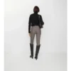 Pantalones de montar de algodón elástico con diseño en espiga Pantalones de montar de algodón elástico con diseño en espiga