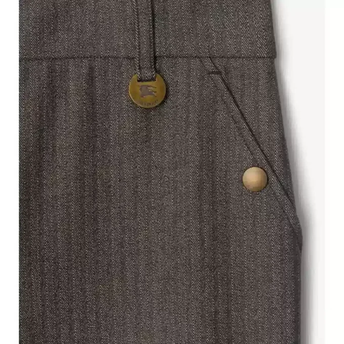 Pantalones de montar de algodón elástico con diseño en espiga Pantalones de montar de algodón elástico con diseño en espiga