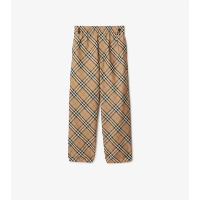Pantalones de sarga a cuadros