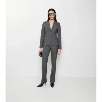 Pantalones de sastrería de lana a cuadros