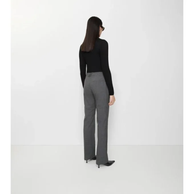 Pantalones de sastrería de lana a cuadros Pantalones de sastrería de lana a cuadros
