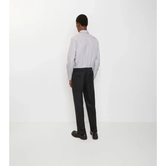 Pantalones de sastrería de lana con estampado de cuadros Pantalones de sastrería de lana con estampado de cuadros