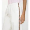 Pantalones deportivos de algodón con ribetes de cuadros Pantalones deportivos de algodón con ribetes de cuadros