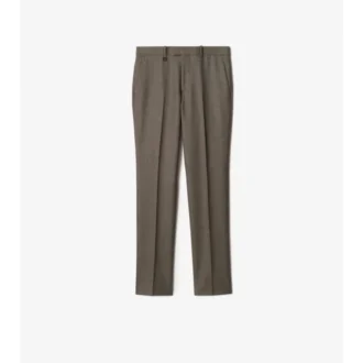 Pantalones entallados de lana «sharkskin»
