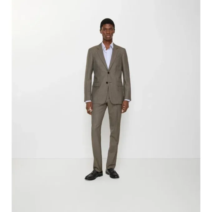 Pantalones entallados de lana «sharkskin» Pantalones entallados de lana «sharkskin»