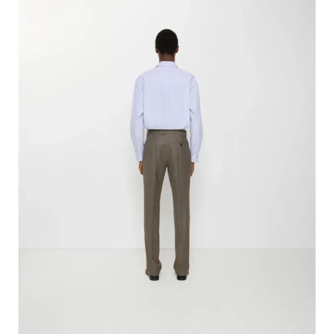 Pantalones entallados de lana «sharkskin» Pantalones entallados de lana «sharkskin»
