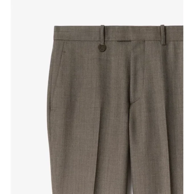 Pantalones entallados de lana «sharkskin» Pantalones entallados de lana «sharkskin»