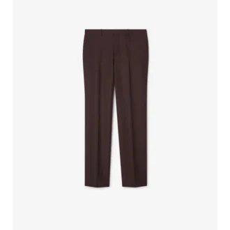 Pantalones entallados de lana y mohair a rayas
