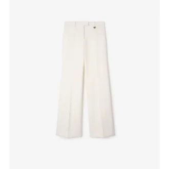 Pantalones entallados de mezcla de algodón