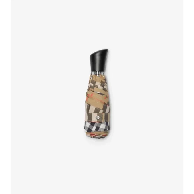 Paraguas plegable con estampado de cuadros Paraguas plegable con estampado de cuadros