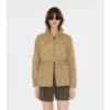 Parka corta de nailon con cinta a cuadros