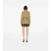 Parka corta de nailon con cinta a cuadros