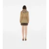 Parka corta de nailon con cinta a cuadros