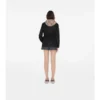 Parka corta de nailon con cinta a cuadros