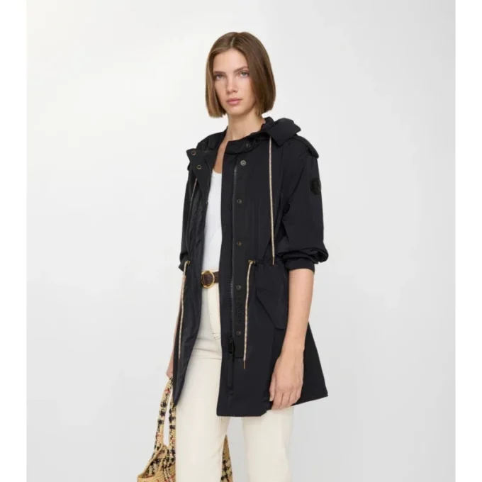 Parka de nailon elástico Parka de nailon elástico