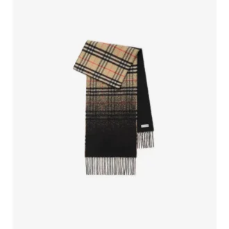 Pañuelo de cachemira con estampado de cuadros degradado