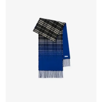 Pañuelo de cachemira con estampado de cuadros degradado