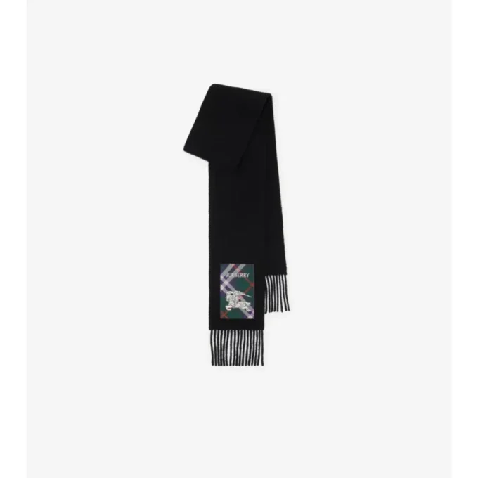Pañuelo de cachemira con etiqueta de cuadros Pañuelo de cachemira con etiqueta de cuadros