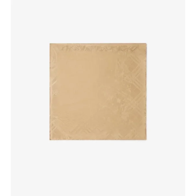 Pañuelo de seda con escudo floral Pañuelo de seda con escudo floral