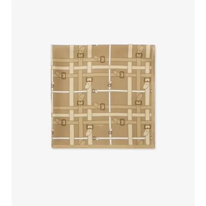 Pañuelo de seda con estampado de cuadros Belt